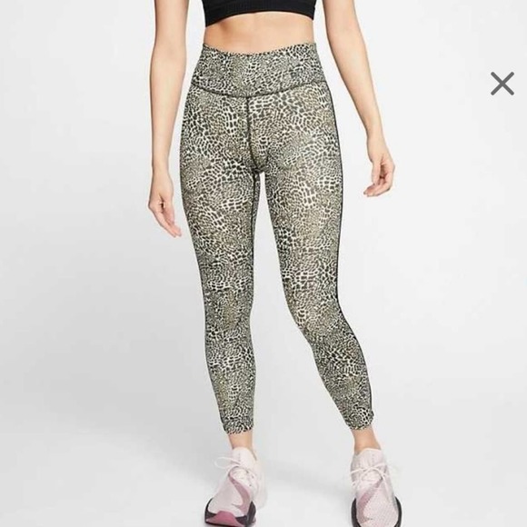 Nike One Leopard Print 7/8 Tights‎ XXL NEW!!! - Picture 1 of 10